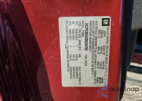 2013 Chevrolet Silverado C1500 Lt z USA, uszkodzony, nr VIN 3GCPCSEA0DG294763